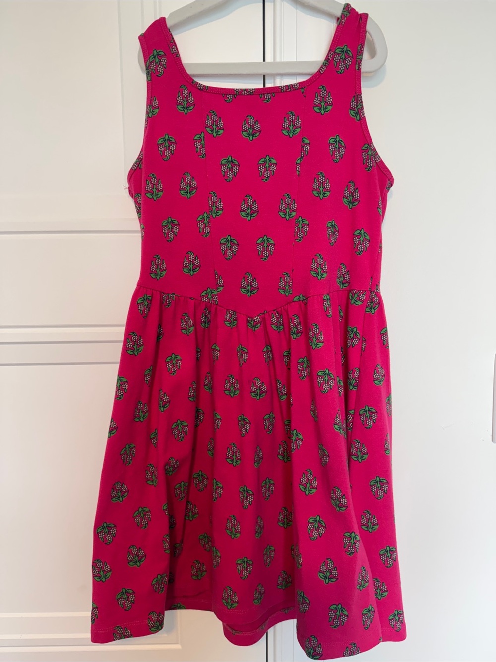 Crewcuts Hot Pink Block Print Tank Dress Girls 10
